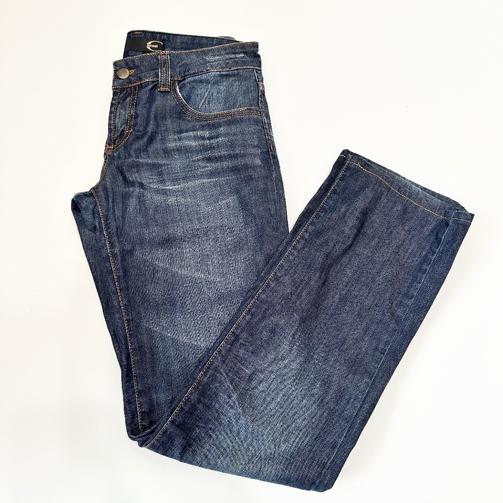 Just Cavalli Jeans Womens 28 Dark Wash Straight Leg Mid Rise Denim Pants